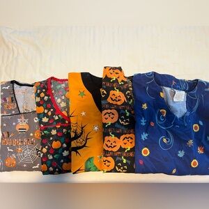 Fall/Halloween/Thanksgiving Scrub Top Bundle